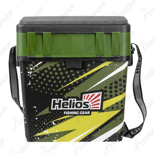 Ящик рыболовный зимний HELIOS ZANDER, 19 л, двухсекционный хаки