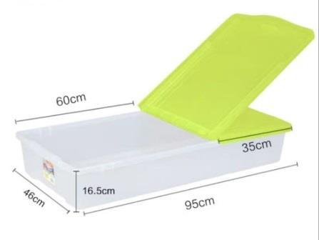 Короб для хранения IRIS UNDER-BED PLASTIC BOX 46л, зеленый