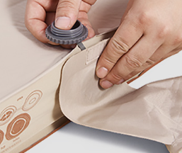 Коврик самонадувающийся Naturehike C10, двойной 200х132х10 cм, бежевый