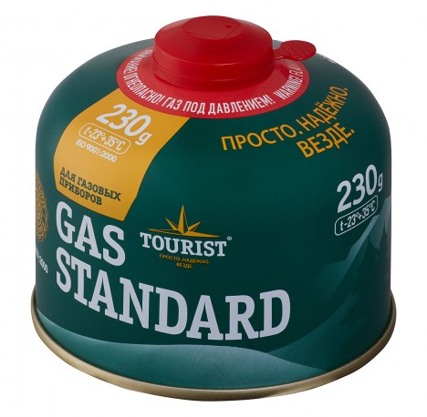 Баллон газовый резьбовой TOURIST STANDARD для портативных приборов 230 г. Баллон газовый резьбовой TOURIST STANDARD для портативных приборов 230 г.