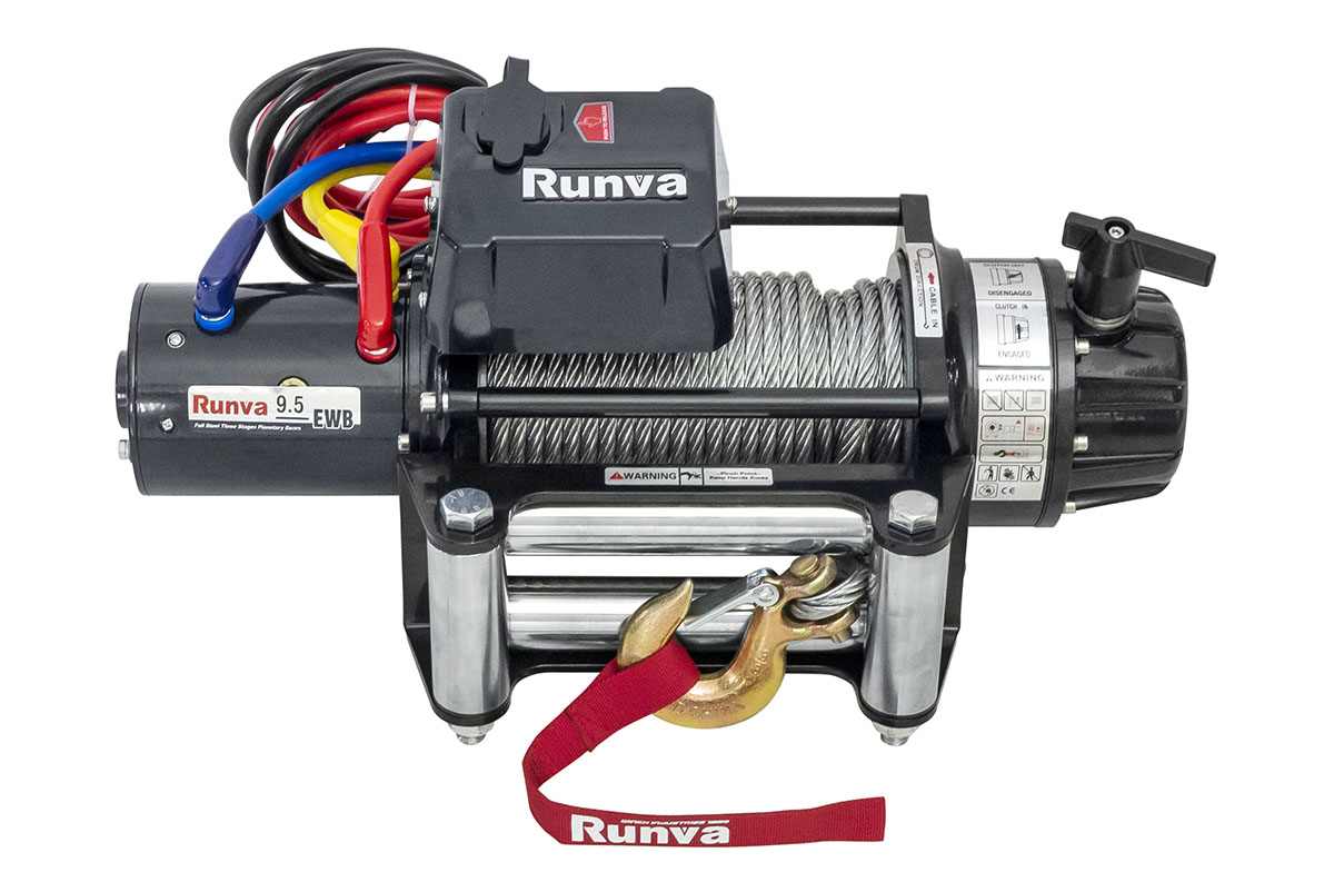 Лебёдка автомобильная электрическая 12V Runva EWB9500S 4350 кг влагозащищенная, стальной трос Лебёдка автомобильная электрическая 12V Runva EWB9500S 4350 кг влагозащищенная, стальной трос