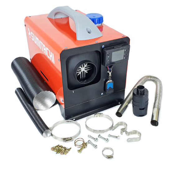 Отопитель автономный воздушный (переносной) 5kW/12V 1 выход, металл. корпус (КРАСНЫЙ), дизель