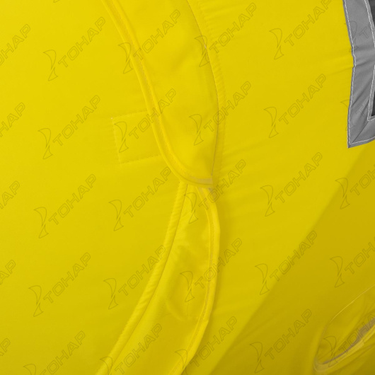 Палатка зимняя HELIOS Куб Premium 1,8х1,8, утепленная, желтый/серый