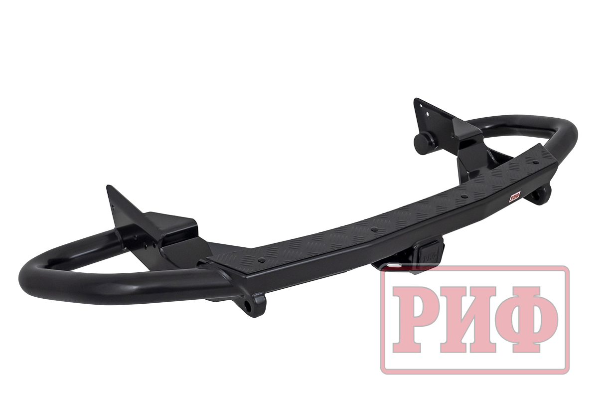 Бампер РИФ задний силовой/защита штатного бампера Haval H5 c квадратом под фаркоп (2019-2021)