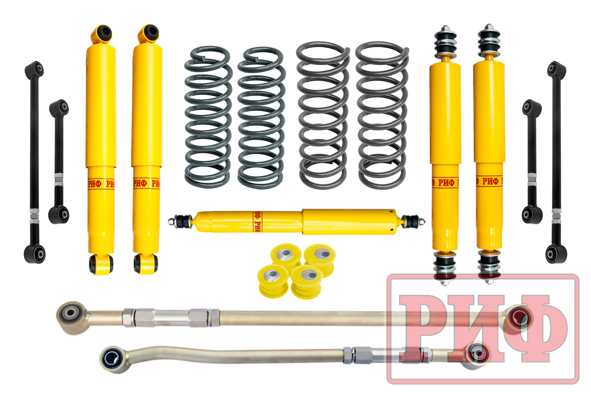 Лифт-комплект РИФ Nissan Patrol Y60 и Y61 до 2000 года лифт 100 мм (правый руль)