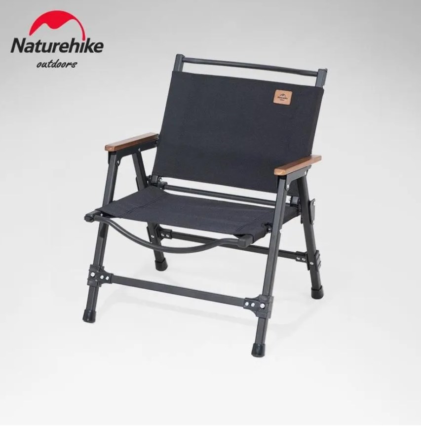 Кресло туристическое Naturehike, складное черное, нагрузка до 120 кг Кресло туристическое Naturehike, складное черное, нагрузка до 120 кг