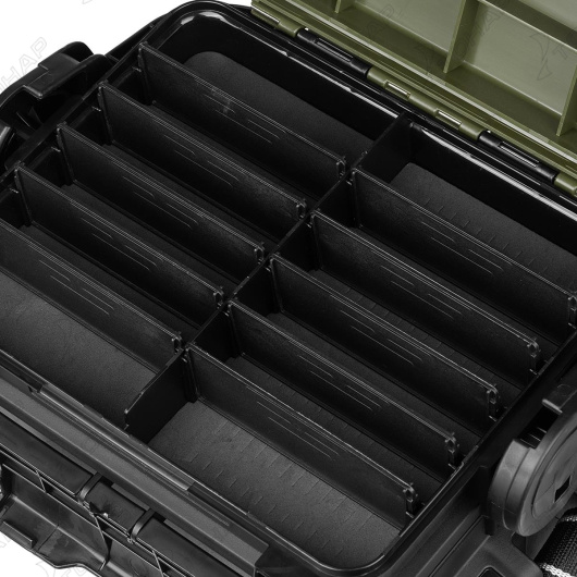 Ящик форелевый NISUS 30x21.5x25 см, черный с зеленым