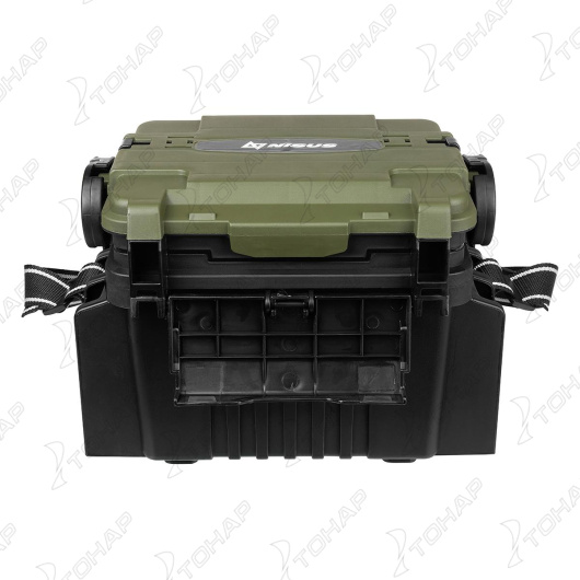Ящик форелевый NISUS 30x21.5x25 см, черный с зеленым