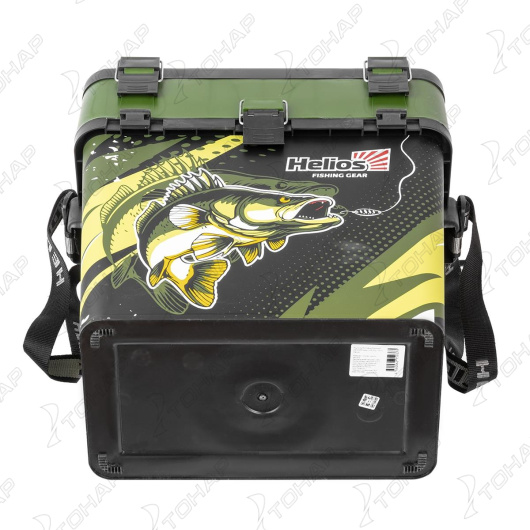 Ящик рыболовный зимний HELIOS ZANDER, 19 л, двухсекционный хаки