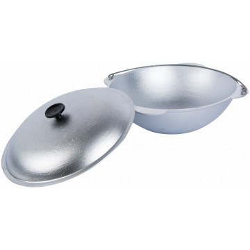 Казан татарский с крышкой 12 л, силумин, диаметр 42 см.