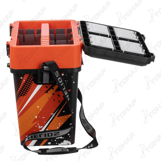 Ящик рыболовный зимний HELIOS PIKE, 19л, оранжевый