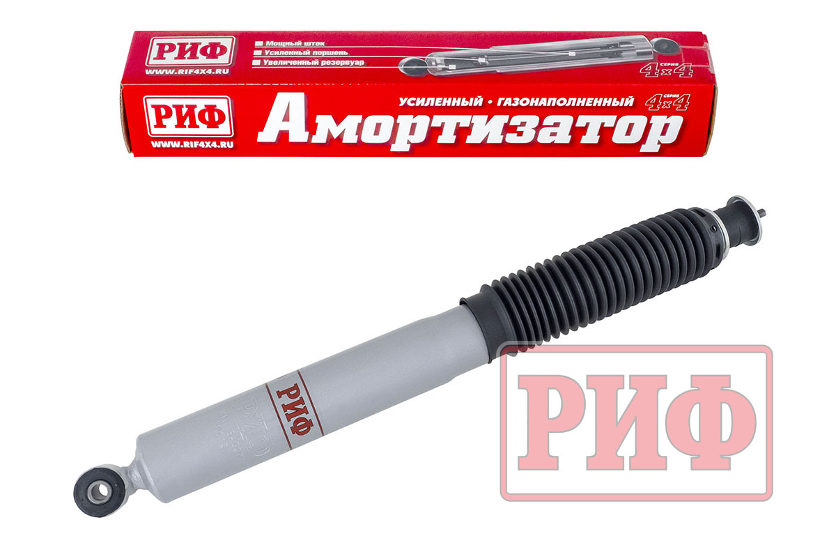 Амортизатор усиленный РИФ передний газовый УАЗ Патриот лифт 100 мм