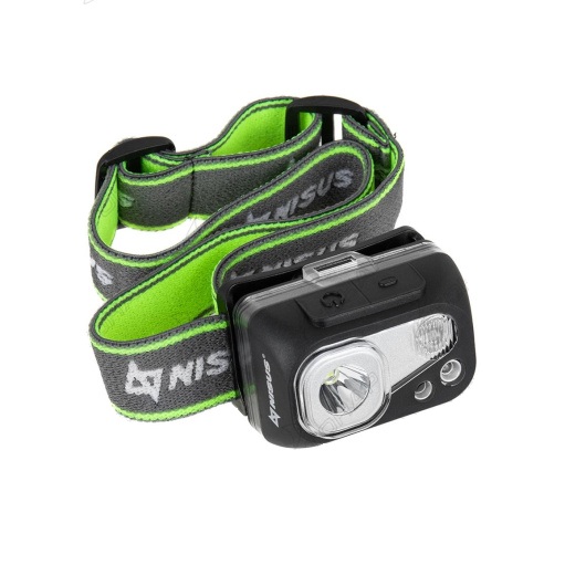 3 Фонарь налобный NISUS водонепроницаемый 300LM, IPX7, USB