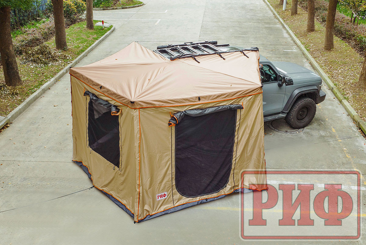 Стенки к автомобильной веерной маркизе (тамбур) РИФ 2х2 м (правые)