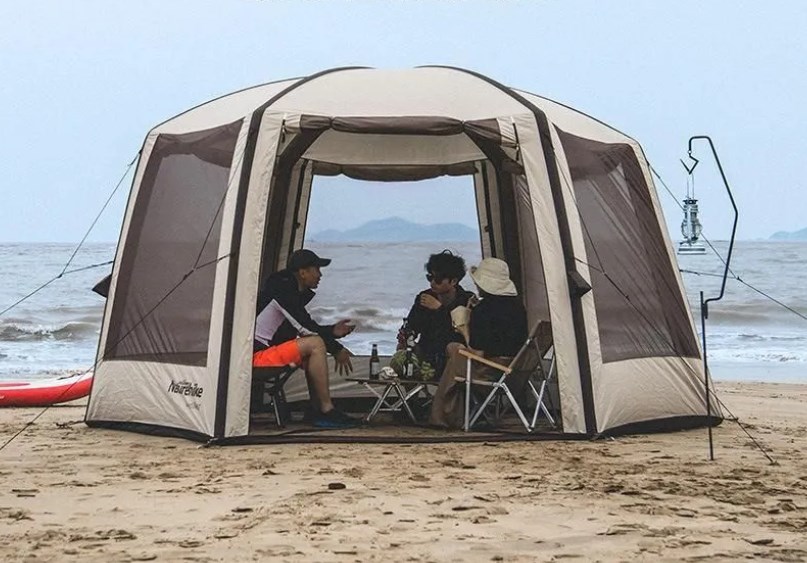 Палатка-шатер Naturehike, надувной каркас, золотистый