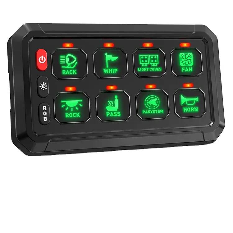 Панель переключателей групповая 8 шт. 12В 600 Вт, 24В 1200 Вт