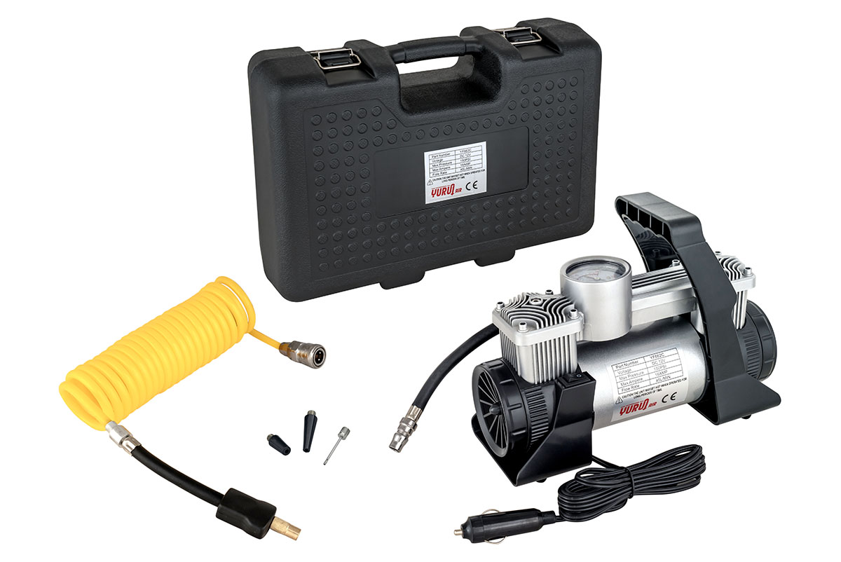 Компрессор автомобильный переносной 12V YURUI 45 л/мин 10 атм