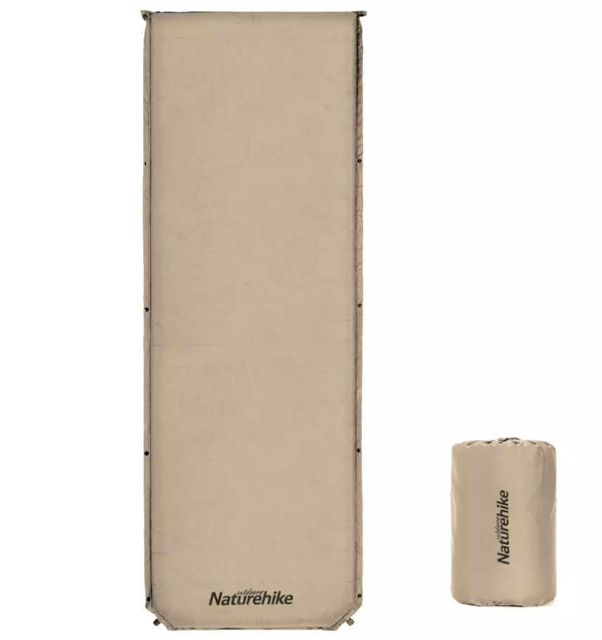 Коврик самонадувающийся Naturehike, 200х63х5 см, хаки Коврик самонадувающийся Naturehike, 200х63х5 см, хаки