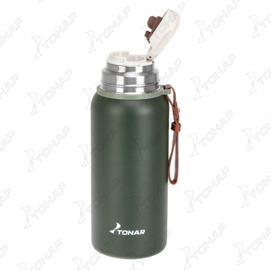 3 Термос ТОНАР 900ML хаки (пробка-ситечко, крышка-кружка, ремешок) 3 Термос ТОНАР 900ML хаки (пробка-ситечко, крышка-кружка, ремешок)