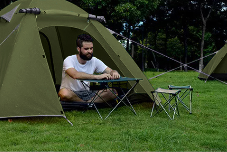 Палатка Naturehike P-Series 4-местная, алюминиевый каркас, зеленая