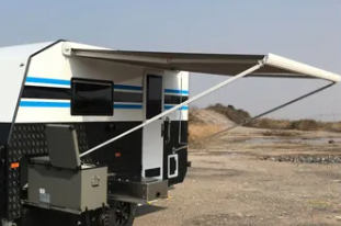 Маркиза автомобильная РИФ 2,5х2,0 м кассетная с электроприводом, корпус белый