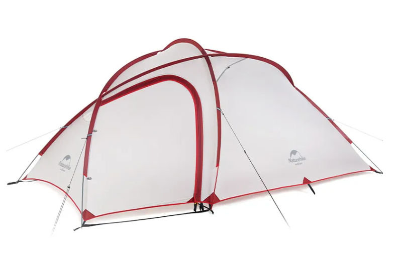 Палатка Naturehike Hiby Si 3-местная, алюминиевый каркас, серо-красная Палатка Naturehike Hiby Si 3-местная, алюминиевый каркас, серо-красная