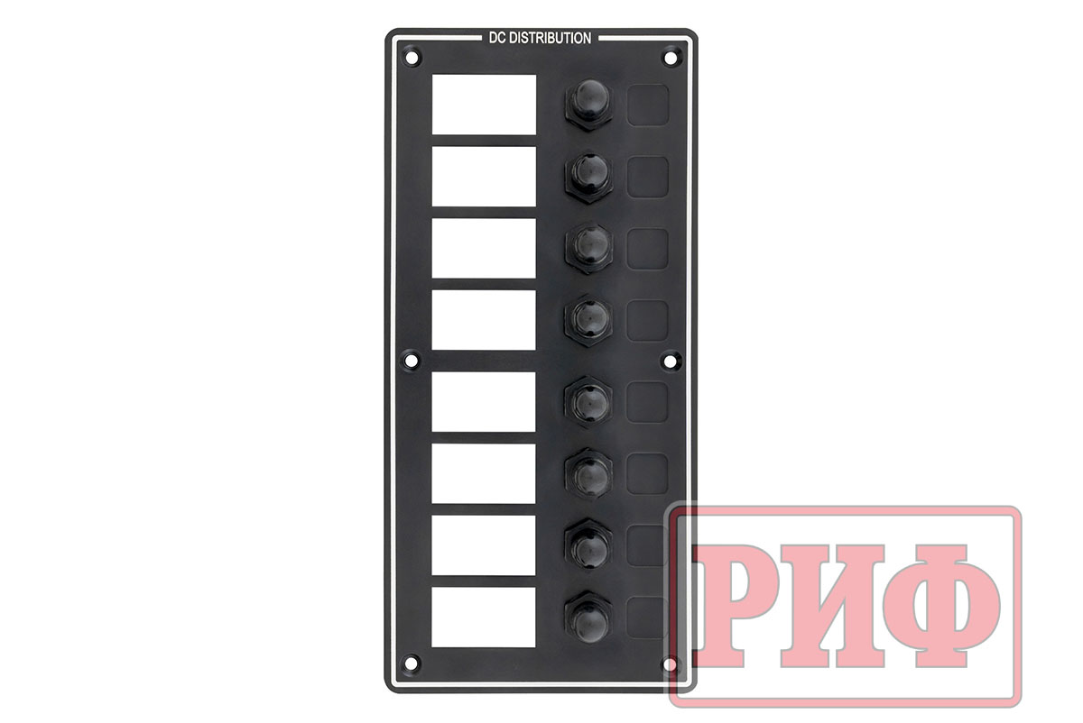 Панель монтажная распределительная для 8 переключателей 12-32В DC с автоматическими предохранителями
