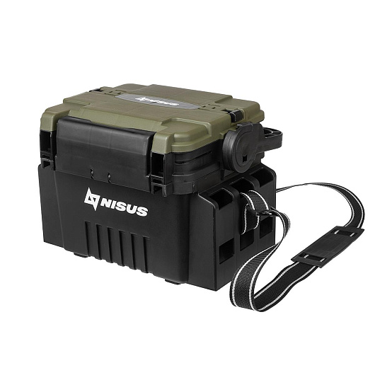 1 Ящик форелевый NISUS 30x21.5x25 см, черный с зеленым