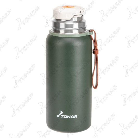 1 Термос ТОНАР 900ML хаки (пробка-ситечко, крышка-кружка, ремешок) 1 Термос ТОНАР 900ML хаки (пробка-ситечко, крышка-кружка, ремешок)