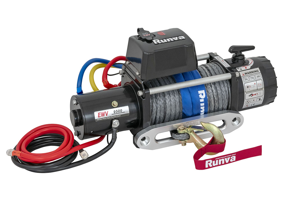 Лебёдка автомобильная электрическая 12V Runva EWV9500SSR 4350 кг (синтетический трос) Лебёдка автомобильная электрическая 12V Runva EWV9500SSR 4350 кг (синтетический трос)