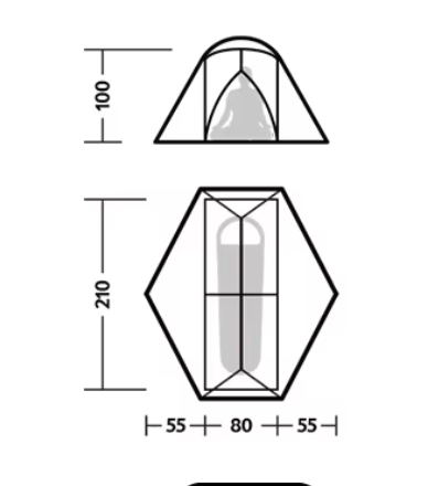 3 Палатка Naturehike Mongar UL 1-местная, алюминиевый каркас, сверхлегкая, песочная