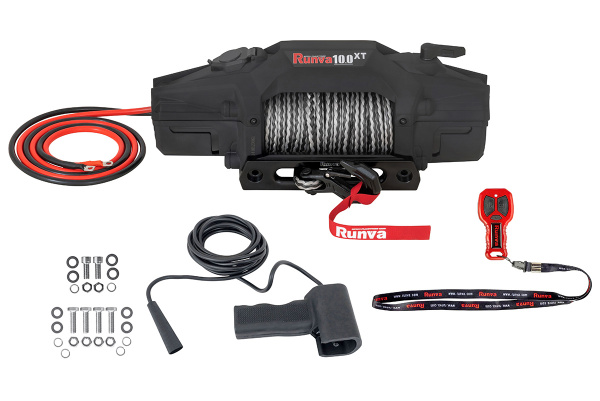 Лебёдка автомобильная электрическая 12V Runva EWXT10000FSR 4500 кг синтетический трос