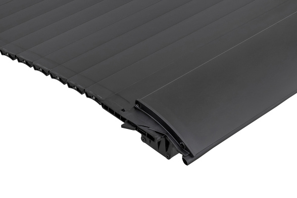 Крышка кузова РИФ для Foton Tunland V7VG9, роллета раздвижная, 1635x1659 мм, алюминиевая, черная