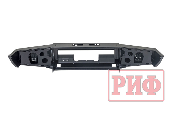 Бампер РИФ передний Toyota Land Cruiser 76/78/79 2007-2024 c доп. фарами, под штатную лебедку