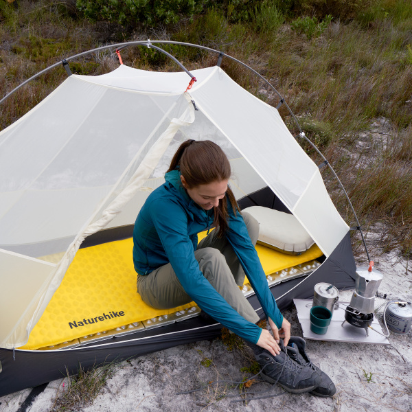 Коврик самонадувающийся Naturehike 196х65х3,5 см, желтый