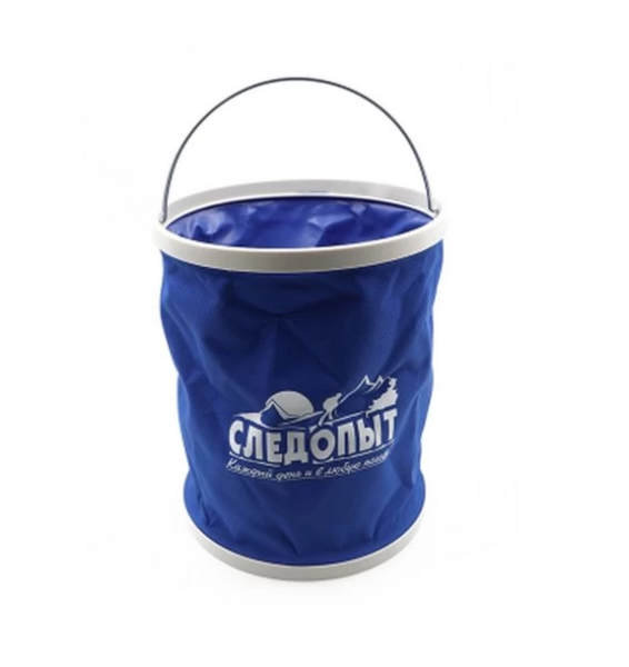 Ведро СЛЕДОПЫТ складное, синее, 13 л, в чехле (уценка)
