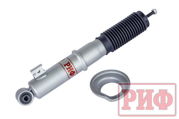 Амортизатор усиленный РИФ передний газовый Mitsubishi L200 2005-2023, Pajero Sport II, III 2009-2024 штатный и лифт 0-40 мм