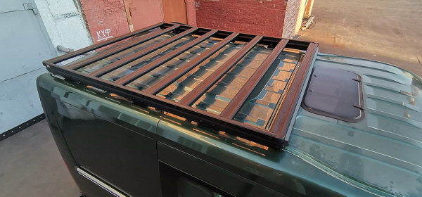 Багажник экспедиционный (платформа) алюминиевый РИФ 1600x2080 мм для ГАЗ Соболь NN