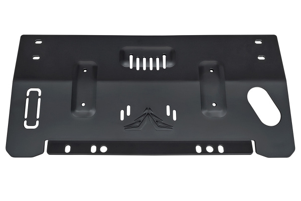 Защита Falcon радиатора, картера, РК, КПП для Toyota Land Cruiser 70 (дизель 2.8T/4.5T (2016-2023), со штатной лебедкой), алюм. 8 мм