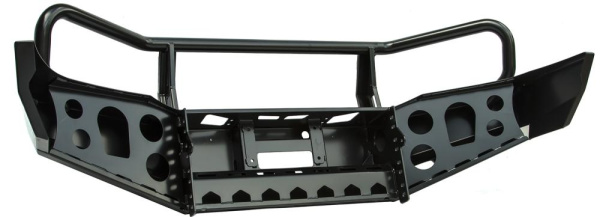 Бампер РИФ передний Nissan Patrol Y61 2004- без доп. фар с кенгурином