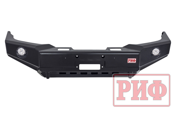 Бампер РИФ силовой передний Toyota Land Cruiser Prado 120 c доп. фарами и защитой бачка омывателя Бампер РИФ силовой передний Toyota Land Cruiser Prado 120 c доп. фарами и защитой бачка омывателя