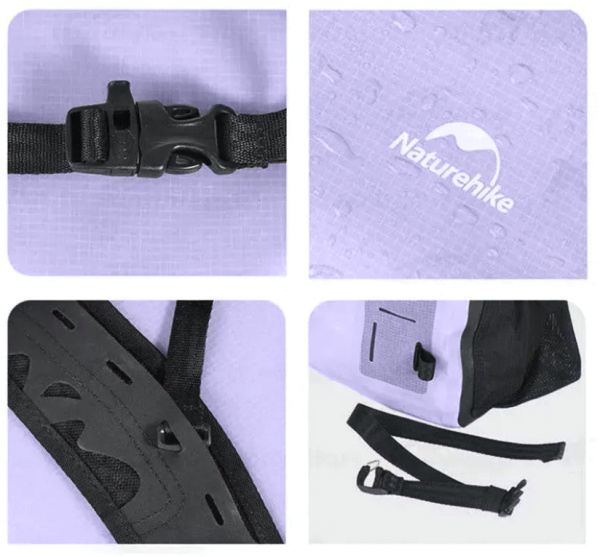 Рюкзак туристический Naturehike 18 л, ПВХ, фиолетовый