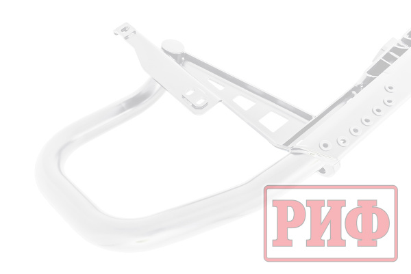 Бампер РИФ силовой задний Toyota Land Cruiser Prado 150 c квадратом под фаркоп (белый)