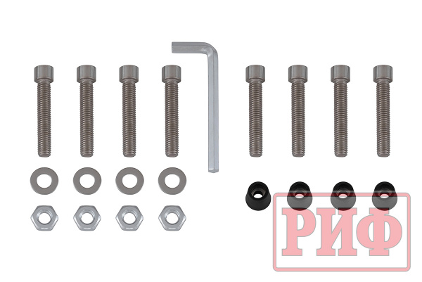 Крышка кузова РИФ для Toyota Hilux 2015+, роллета раздвижная с электроприводом 1572х1563 мм, алюминиевая, черная