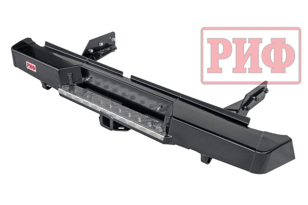 Бампер РИФ силовой задний Mitsubishi L200 2019+ с квадратом под фаркоп