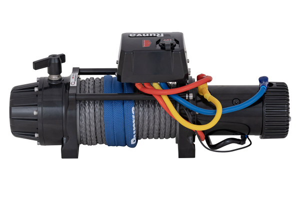 Лебёдка автомобильная электрическая высокоскоростная 12V Runva EWB9500-Q-SR 4350 кг влагозащищенная, синтетический трос