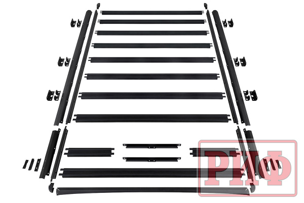 Багажник экспедиционный (платформа) алюминиевый РИФ 1600x2650 мм для ГАЗ Соболь NN с вставкой RIF108-16572 (2 места)