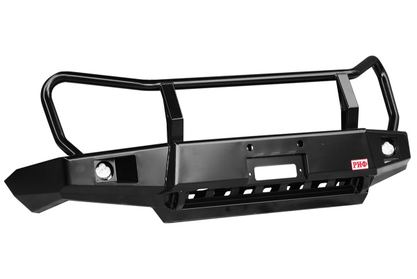 Бампер РИФ силовой передний для ГАЗ Соболь с доп. фарами и защитной дугой, лифт 50 мм