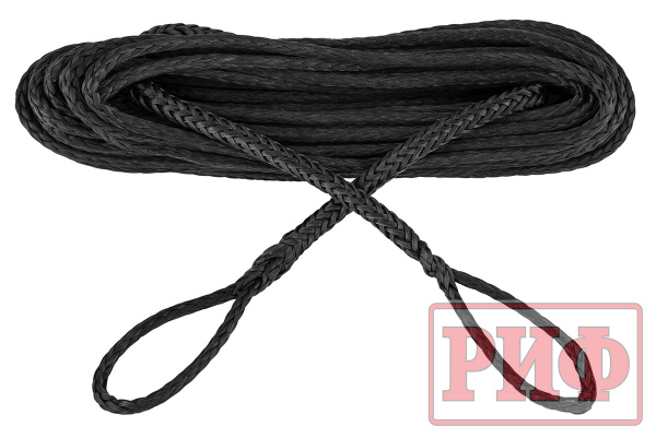 Удлинитель троса лебёдки РИФ 6 мм/20 м черный (синтетический)