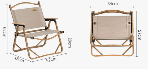 Кресло туристическое Naturehike Nightfall L02, складное, цвет ореховый, чёрный, до 120 кг